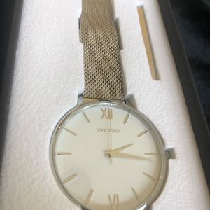 Vincero 38mm Eros Mesh in silver & white